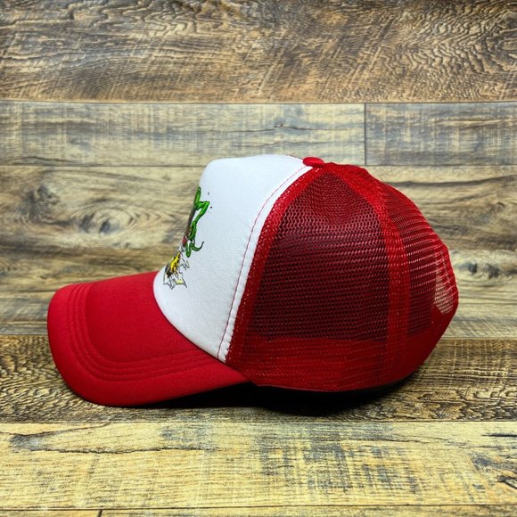 Ratfink Motorsport Motorcycle Mens Trucker Hat Red Snapback Baseball Cap - Picture 4 of 8